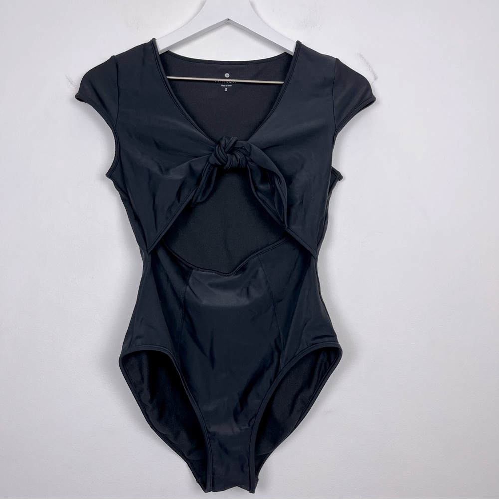 Athleta Wave Break Tie One Piece Black SIZE S